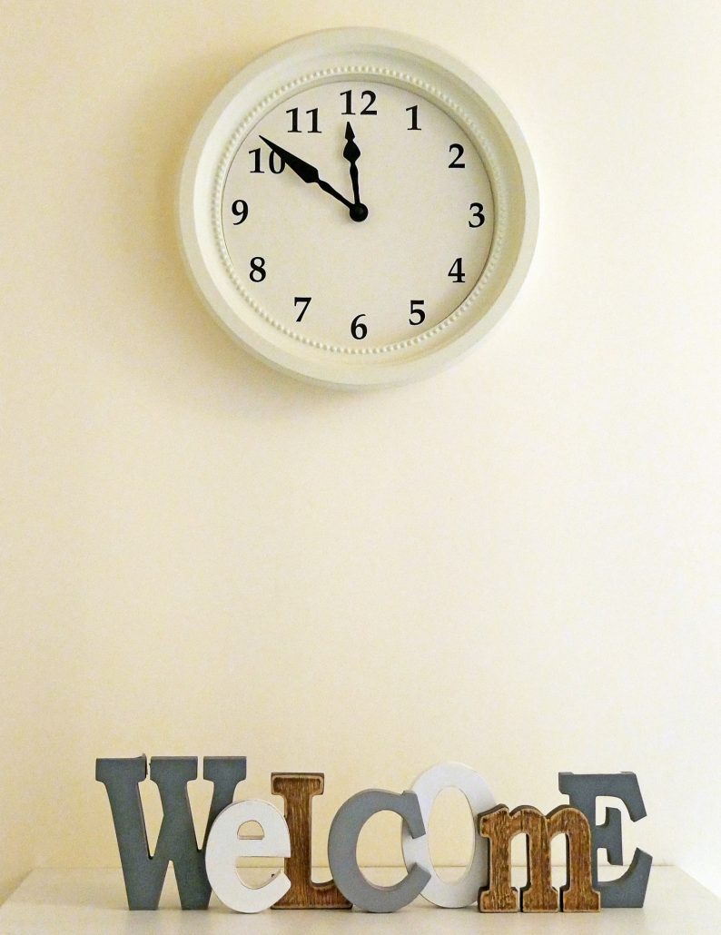 welcome horloge - juliesliberties