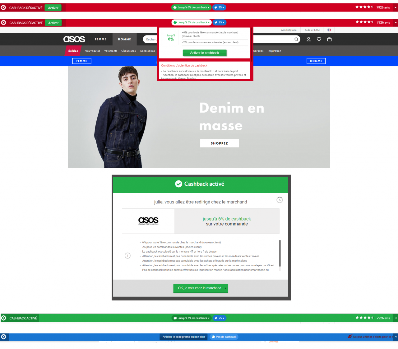 processus activation cashback iGraal - juliesliberties