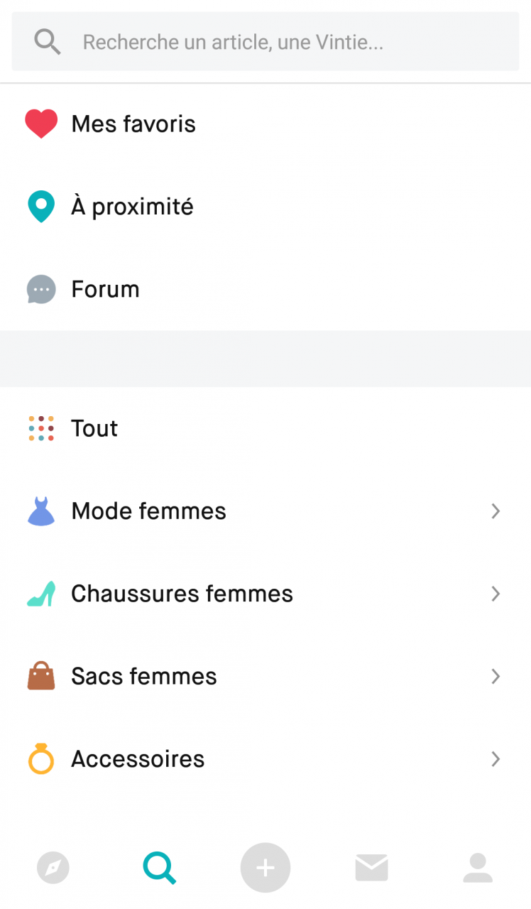 recherche par catégorie Vinted - juliesliberties